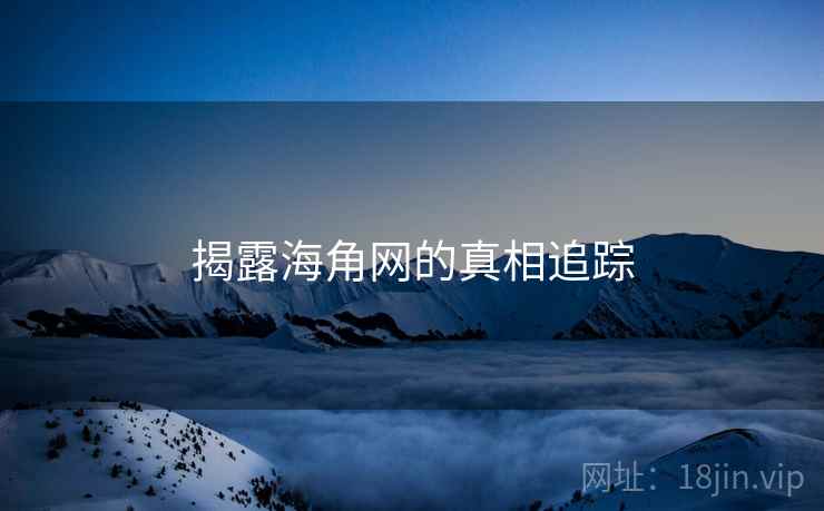 揭露海角网的真相追踪