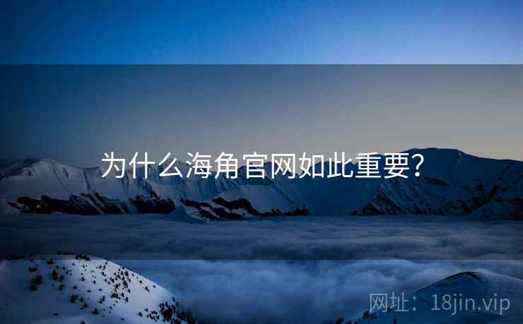 为什么海角官网如此重要？