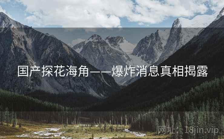 国产探花海角——爆炸消息真相揭露